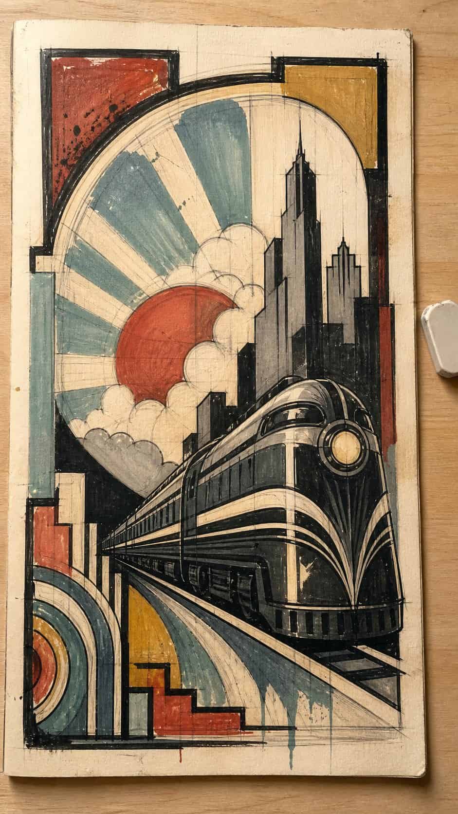 Feeling Stuck? 20 Graffiti Drawing Ideas To Reignite Your Passion! 48 Hand-drawn vintage posters in marker drawing on textured paper, shown in a straight overhead view — study 2