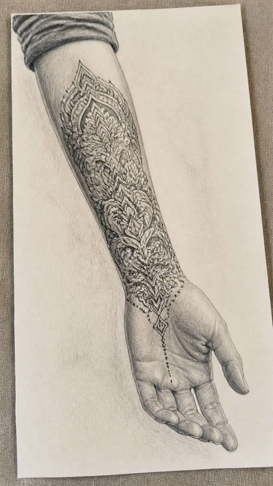 19 Creative Body Sketch Ideas Every Artist Should Try 39 Hand-drawn intricate tattoo design in graphite drawing on textured paper, shown in a slightly off-center overhead composition, like an — study 1