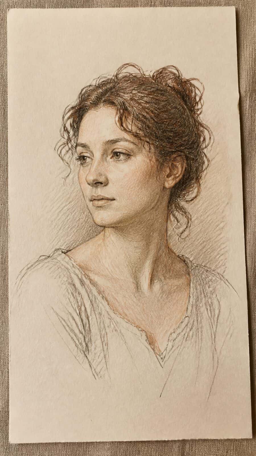 16 Vintage Drawing Ideas That Have Stood the Test of Time 2 Hand-drawn the classic portrait in sepia ink drawing on textured paper, shown in a slightly off-center overhead composition, like an — study 1