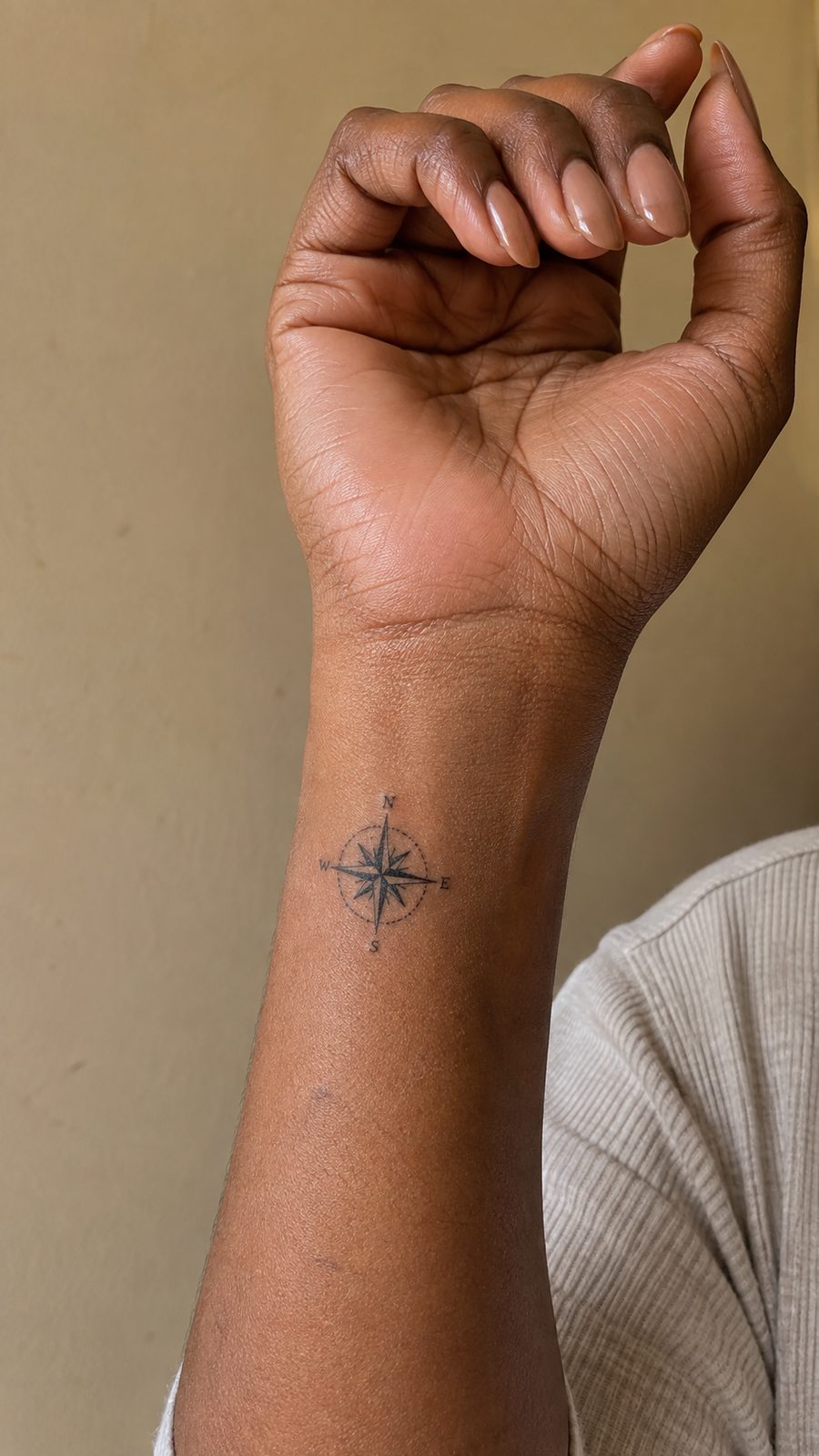 Wrist Tattoos Women Are Raving About: Discover the 28 Most Gorgeous Designs 22 Healed small compass design tattoo on a adult woman's inner wrist, photographed in a natural gentle side angle that clearly shows how — study 2