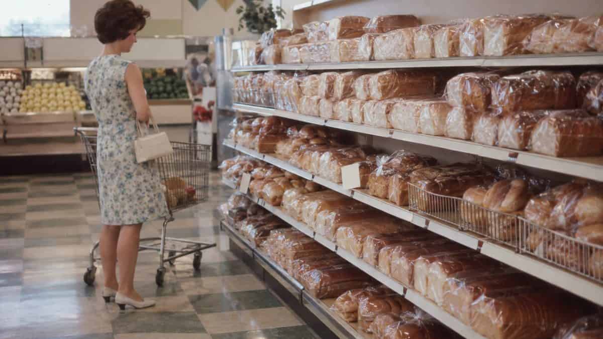 What a Dollar Bought in the 1960s — and What It Costs Now 4 1960s bakery or grocery store bread aisle