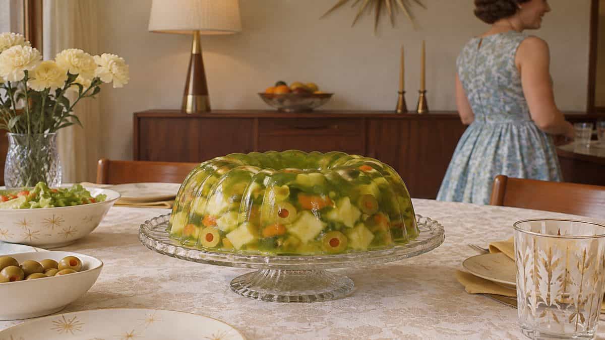 16 Once-Popular '60s Foods That Are Hard to Find Today 2 1960s gelatin salad