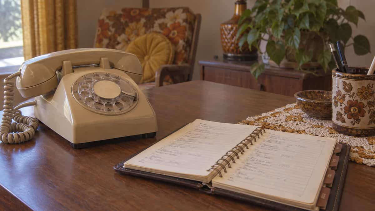 14 Things Teachers Swore We'd Need That We Haven't Used Since 1975 6 1970s rotary phone and a handwritten address book