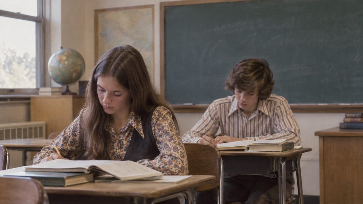 14 Things Teachers Swore We'd Need That We Haven't Used Since 1975 8 Authentic 1970s classroom photo showing students learning math