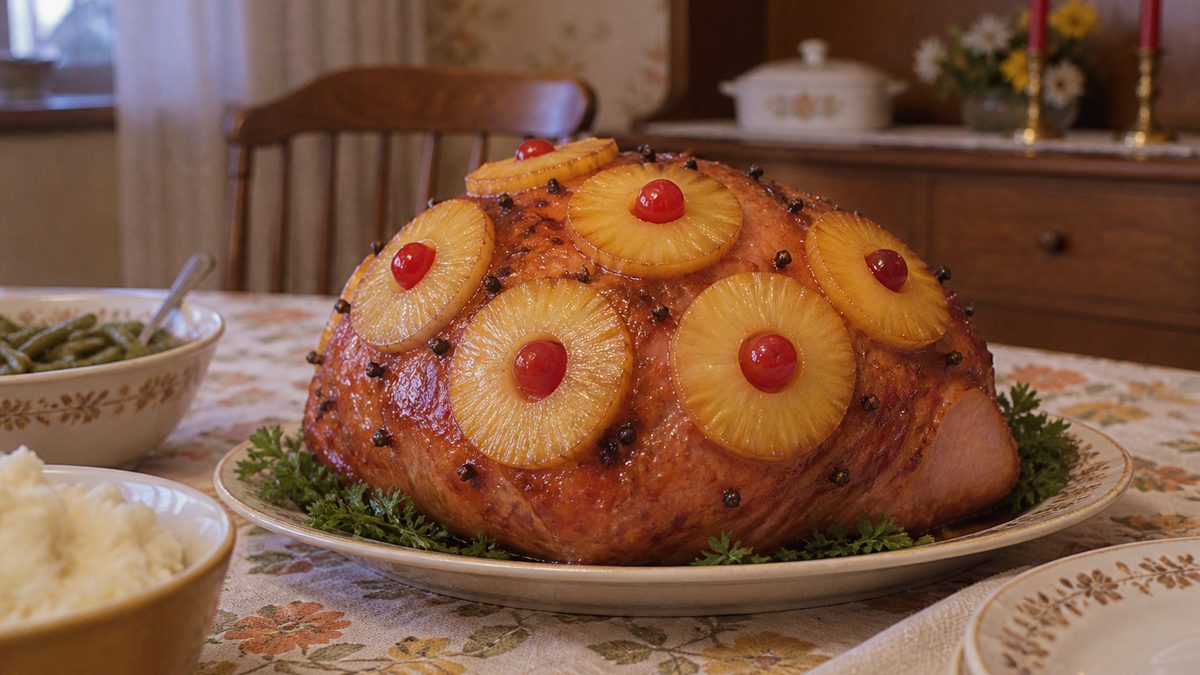 18 Church Potluck Recipes That Nobody Makes Anymore 18 Baked ham with pineapple rings