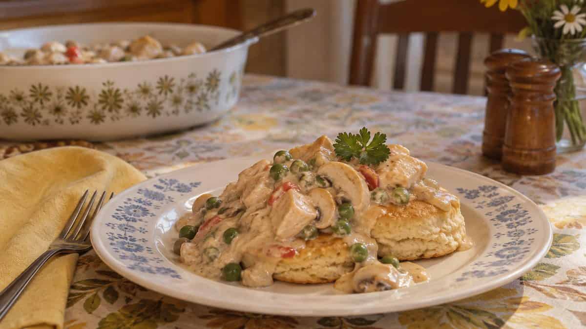 18 Church Potluck Recipes That Nobody Makes Anymore 9 Chicken a la king served over biscuits
