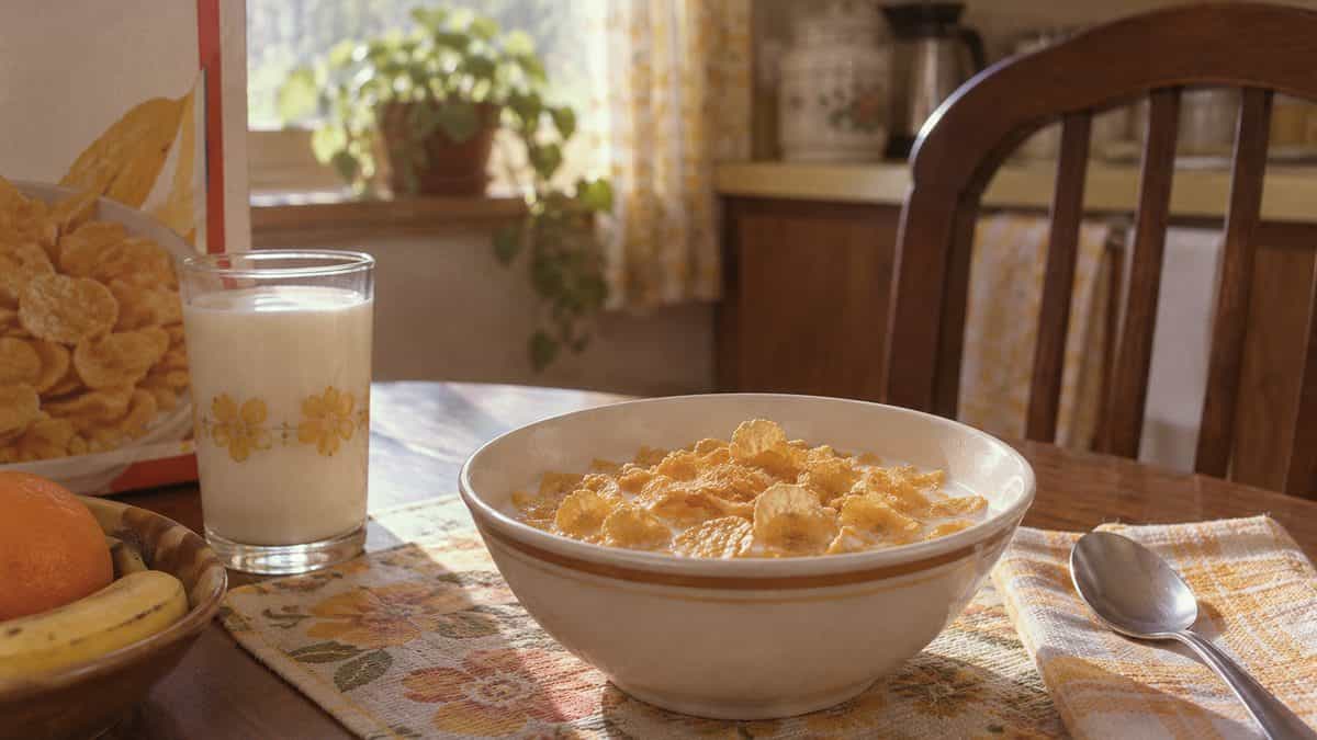 Bowl of corn flakes