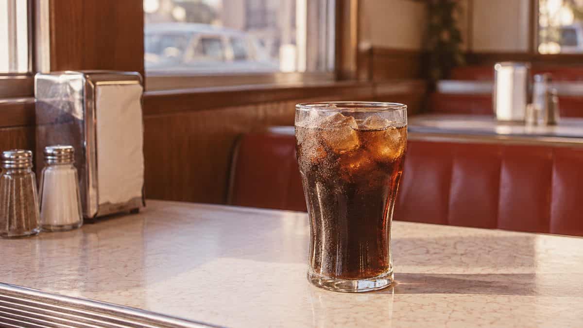Coca-Cola glass.