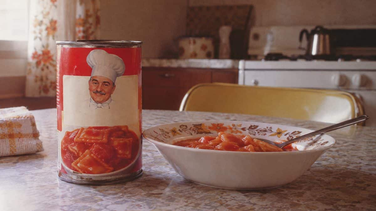 Real vintage ad or photo of Chef Boyardee ravioli