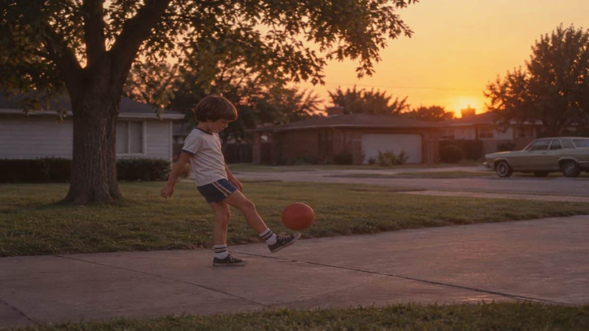 17 Life Skills We Learned Without the Internet That Made Us Smarter 13 Genuine retro photo of kids playing outside at dusk