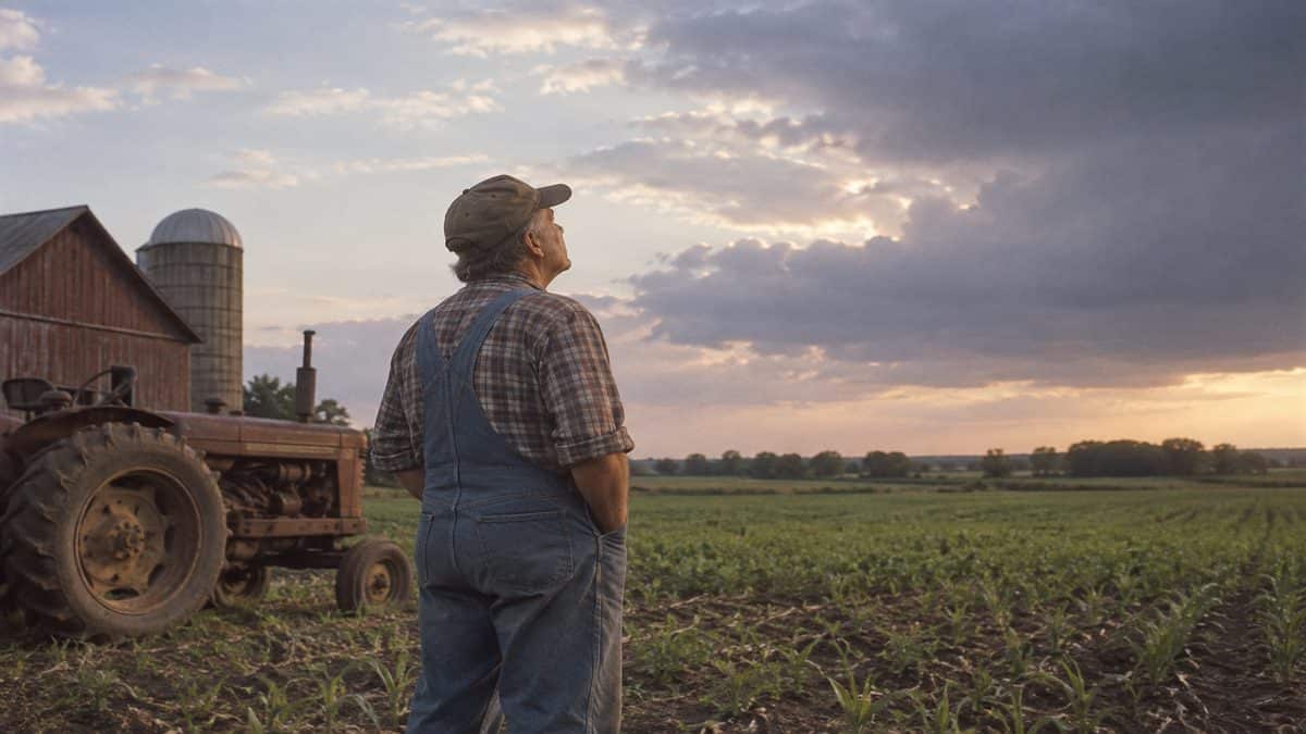 17 Life Skills We Learned Without the Internet That Made Us Smarter 14 Farmer checking the sky
