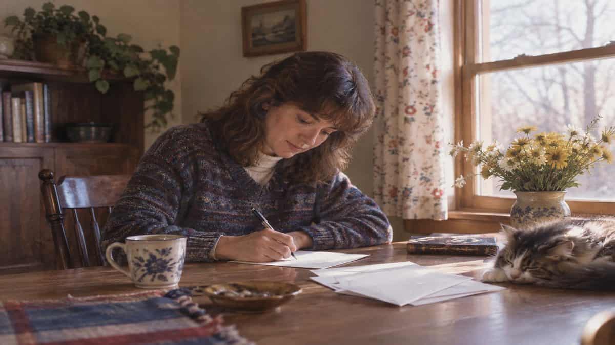 17 Life Skills We Learned Without the Internet That Made Us Smarter 10 Someone writing a letter with natural handwriting