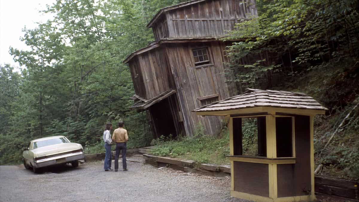 12 Road Trip Destinations from the '70s Boomers Loved 12 Mystery Hill exterior