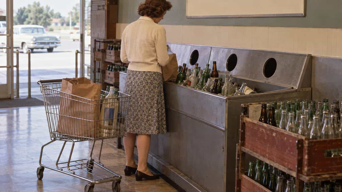 15 Grocery Store Features from the '60s That Have Vanished 5 1960s grocery store bottle return area