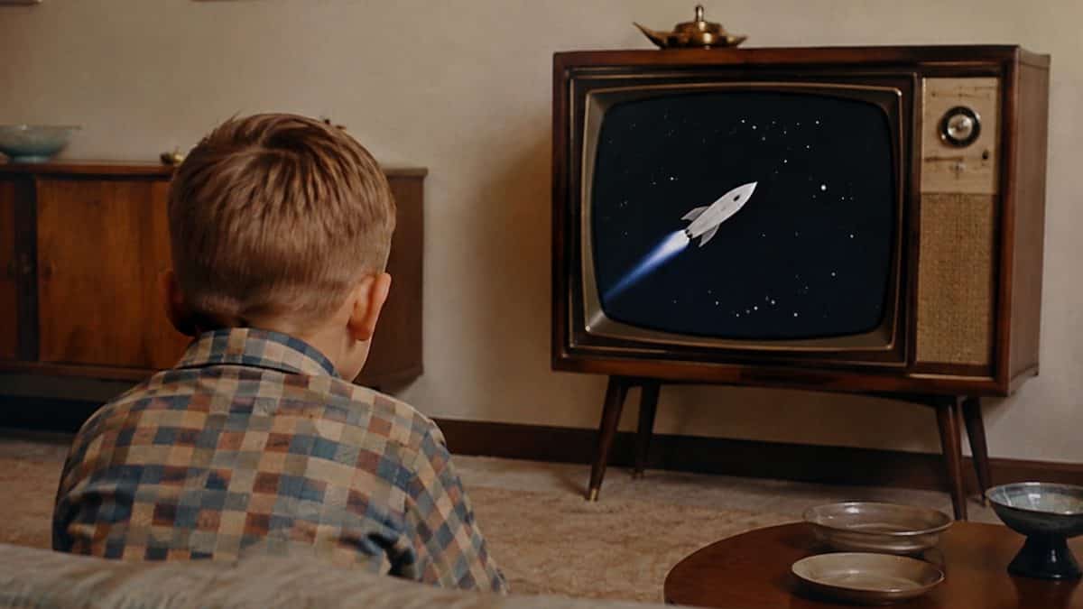 Authentic still from 1960s space TV show
