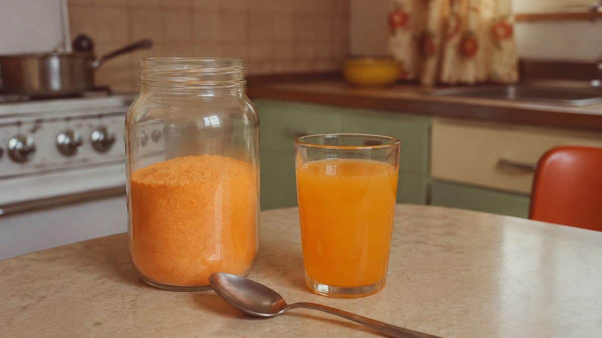 Authentic vintage Tang advertisement or real photo of a vintage Tang jar