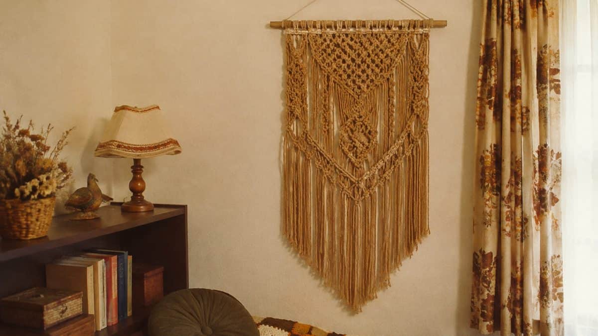 16 Things Every Kid Had in Their Bedroom in the '70s 9 1970s macramé wall hanging