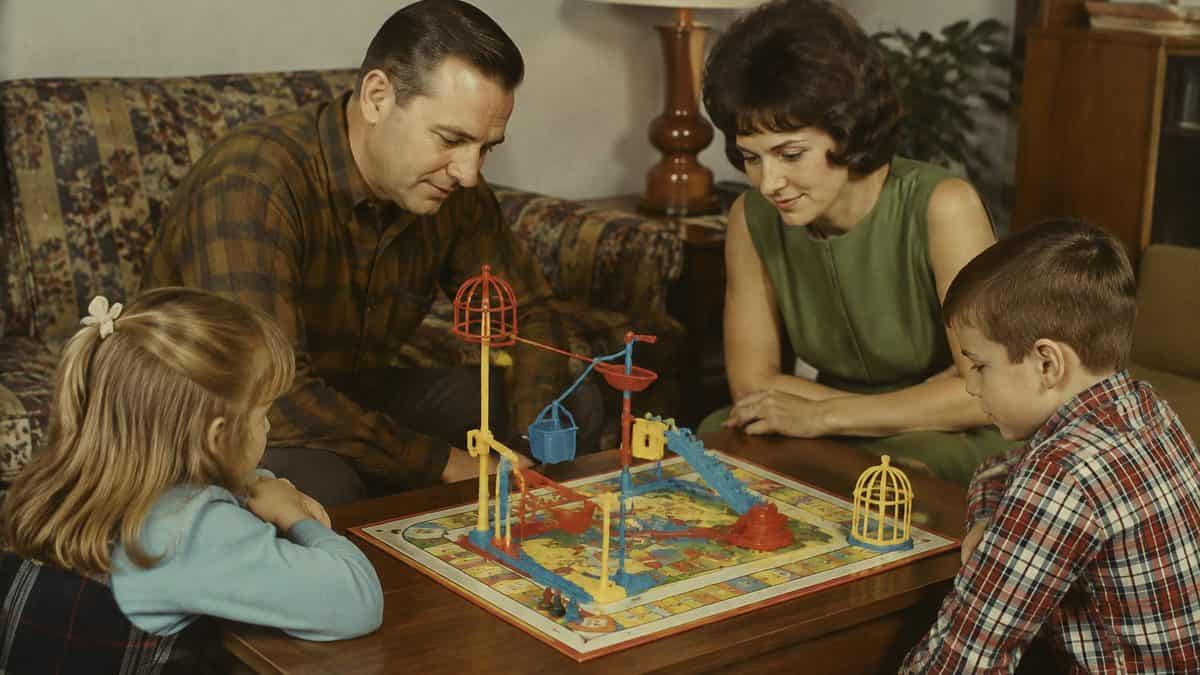 Classic Board Games from the '60s Worth Playing Again 2 Family playing the actual Mouse Trap game