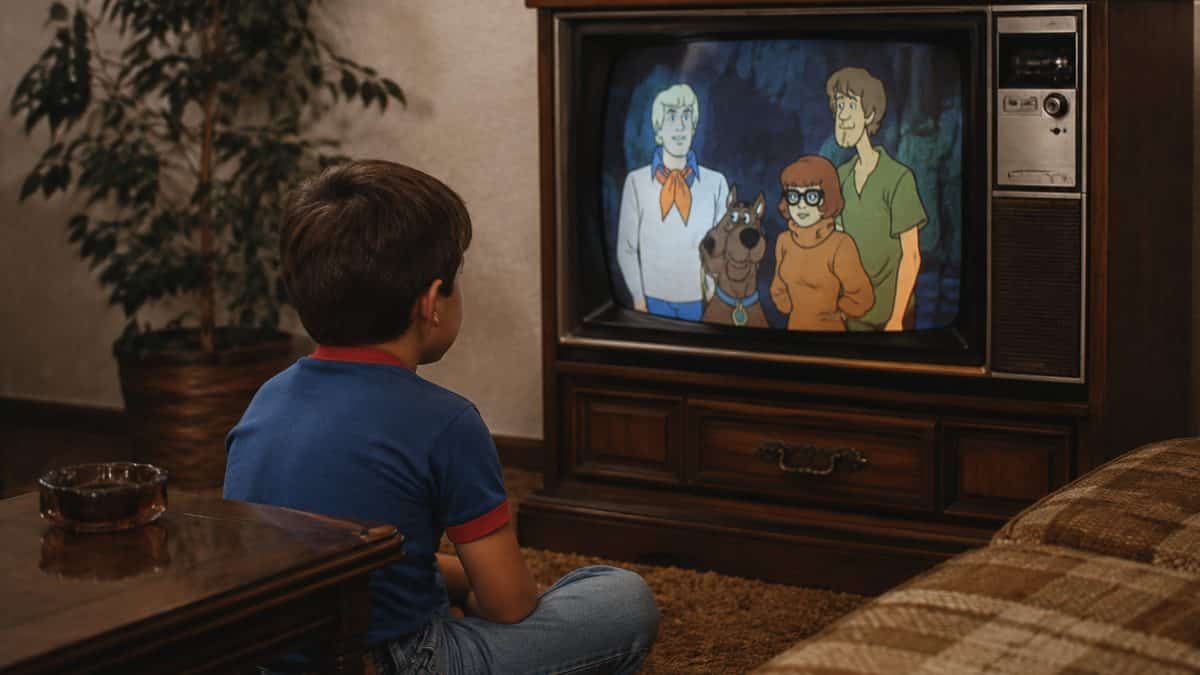 14 Unforgettable '80s Cartoon Characters You Loved 12 Vintage 1980s photo of a child watching cartoons on a CRT TV