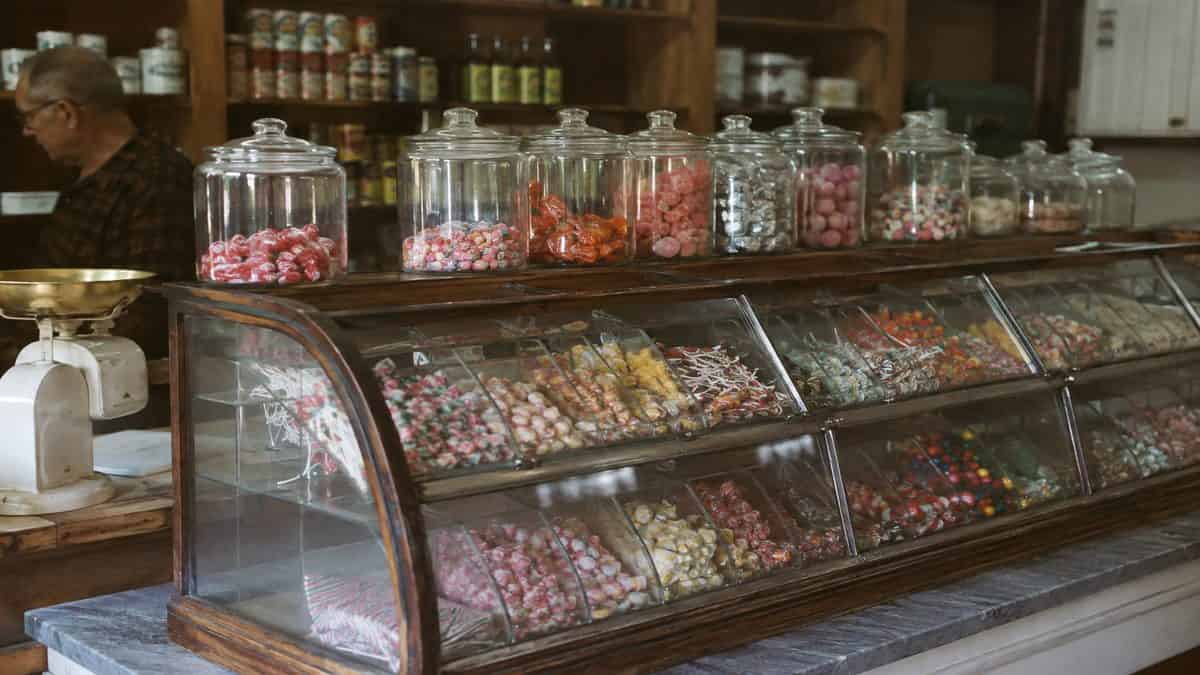 Penny candy counter.