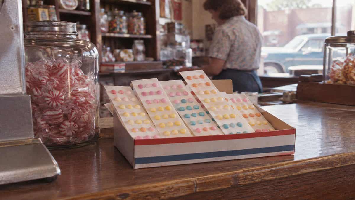 Candy buttons.