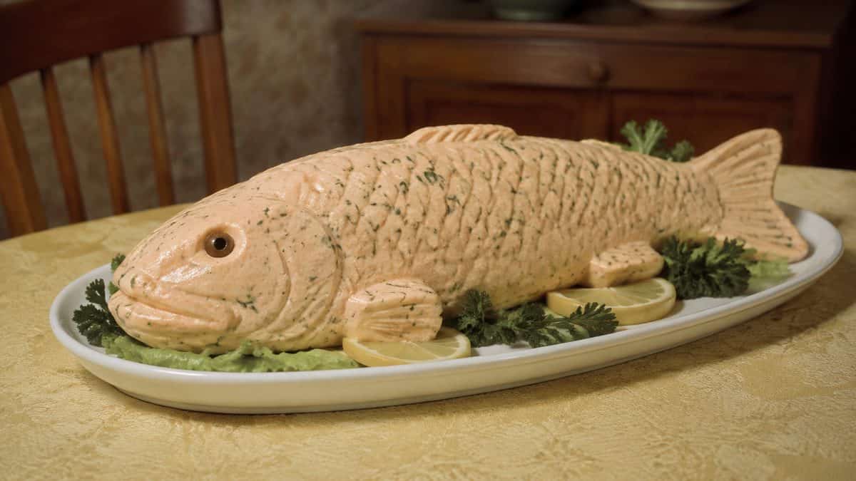15 Classic '70s Recipes That Seem Completely Bizarre Today 12 Salmon mousse in a fish mold.