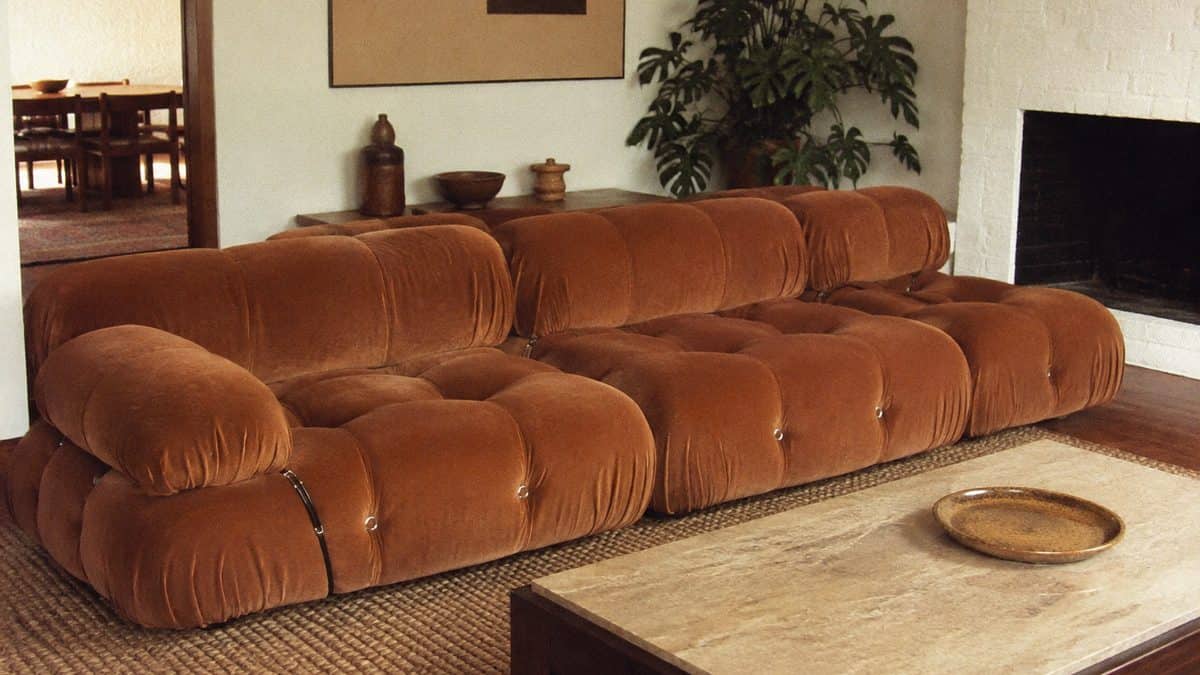 13 Vintage Home Decor Items from the '70s Worth Serious Money Now 4 Vintage Mario Bellini sofa in a living room.