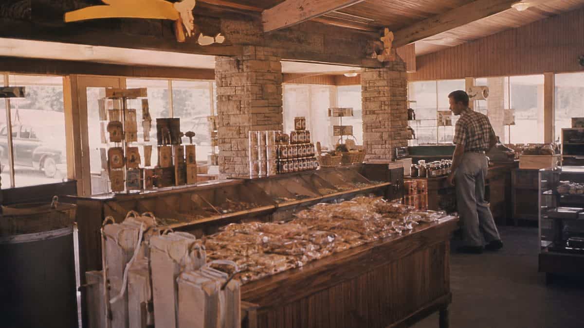 14 Classic Roadside Diners Every '50s Family Stopped At 3 Genuine vintage photograph of a Stuckey's roadside store interior or exterior