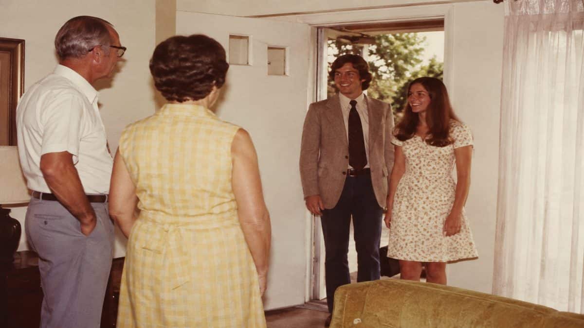 Couple meeting parents
