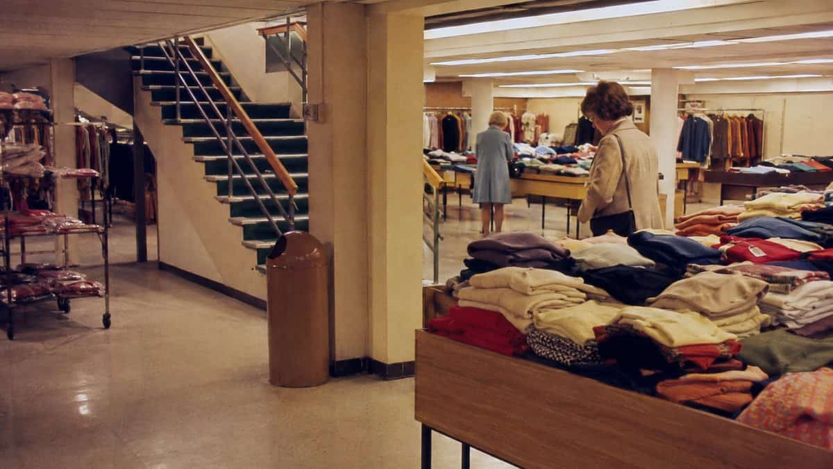 Weird Department Store Rituals '70s Shoppers Knew by Heart 5 Real 70s bargain basement with shoppers