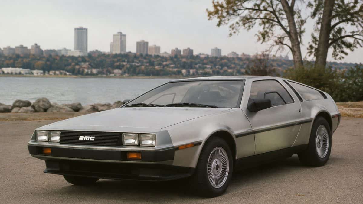DeLorean DMC-12 with correct badging.