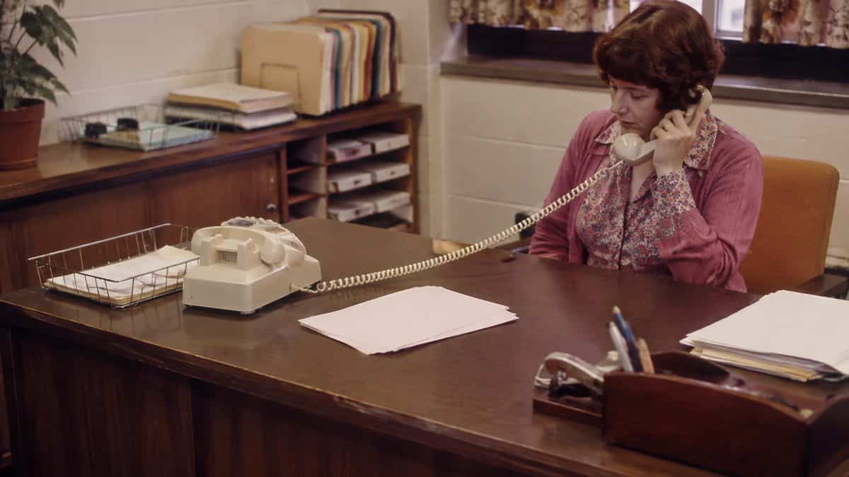 1970s school office desk