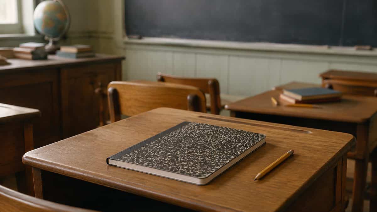 Remember These? 14 School Supplies That Defined the '50s Classroom 12 Composition notebook