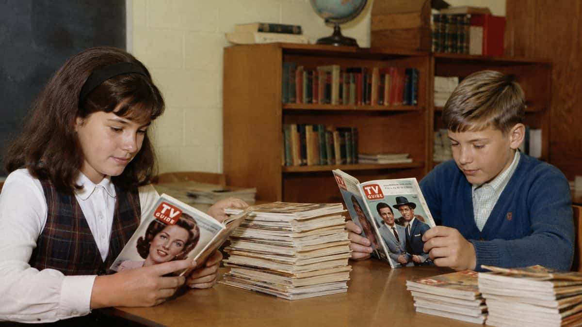 School Fundraisers from the Sixties Through the Nineties 6 Students holding real TV Guide magazines.