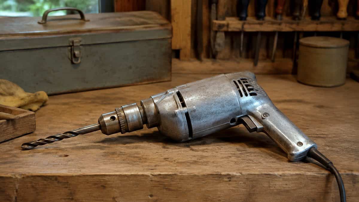 Vintage metal power drill