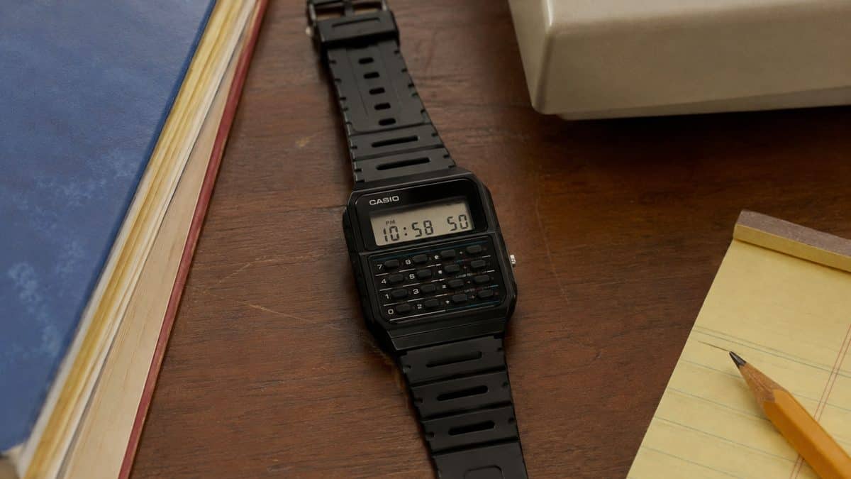 School Supplies Every '80s Kid Needed That Gen Alpha Wouldn't Recognize 11 Genuine vintage Casio calculator watch showing clear numbers.
