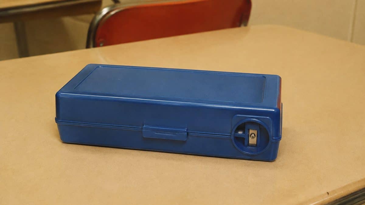 School Supplies Every '80s Kid Needed That Gen Alpha Wouldn't Recognize 5 1980s pencil box with a built-in sharpener