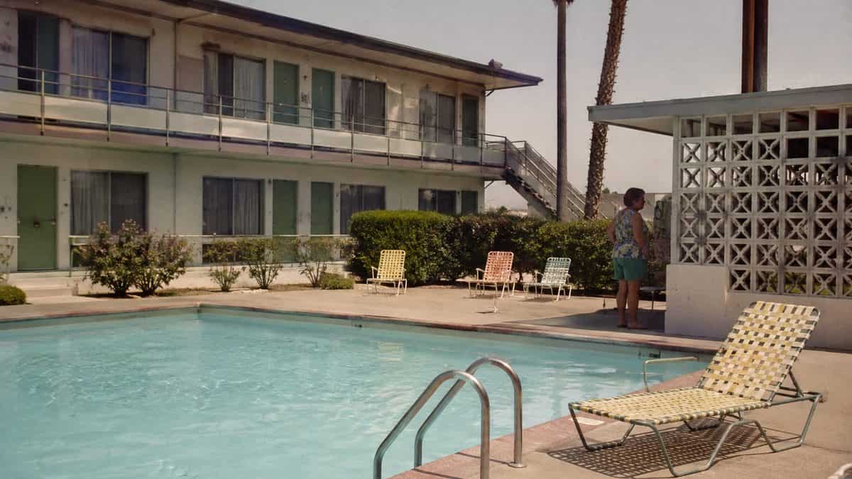 Vintage motel pool.