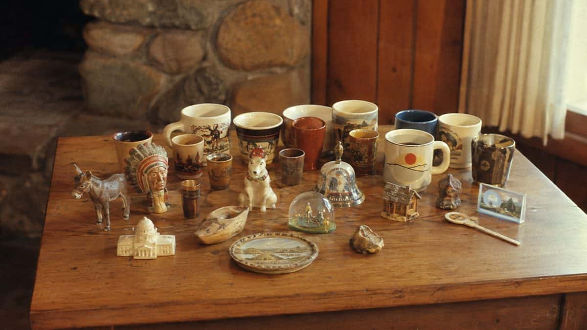 Collection of 1970s road trip souvenirs.