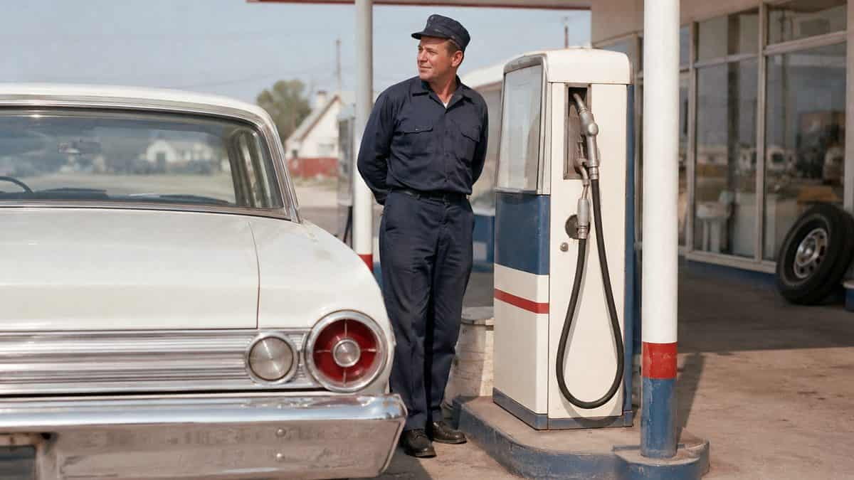 13 Things You Could Buy for a Dollar in the '60s 2 1960s gas station attendant