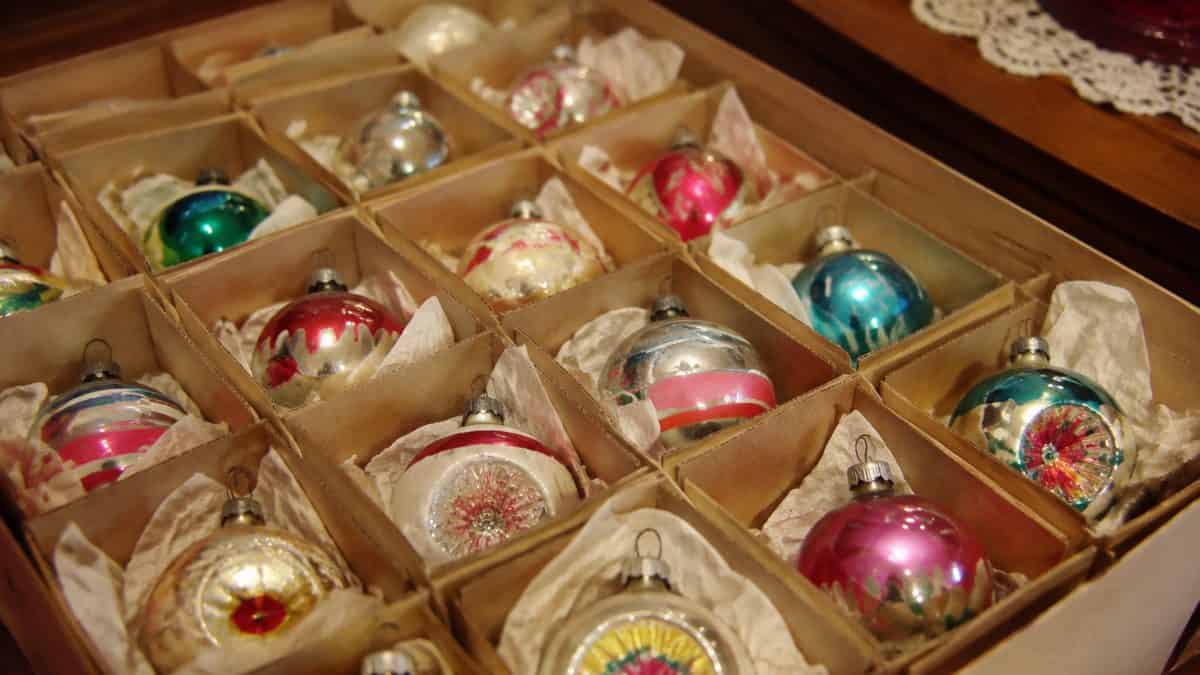 Household Items Every Family Owned That Are Worth a Fortune Now 15 Genuine photograph of real vintage 1950s glass Christmas ornaments