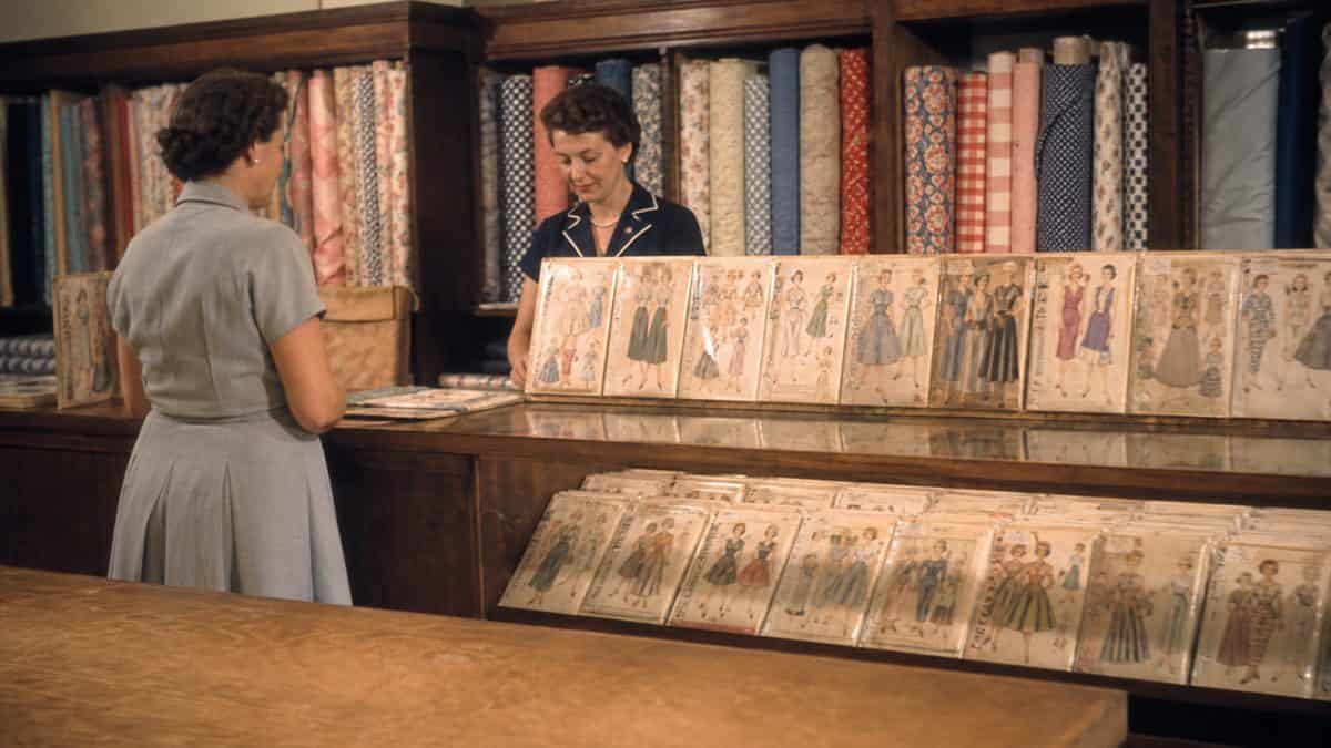 Household Items Every Family Owned That Are Worth a Fortune Now 16 Fabric store pattern counter.