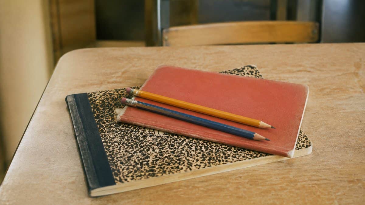 Vintage school supplies.