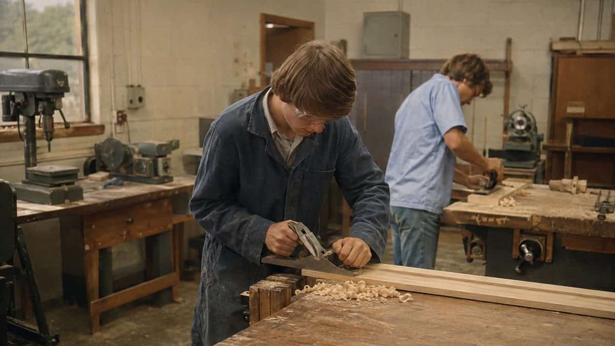 15 School Subjects That Were Required Then but Optional Now 3 Students working with wood in a shop class