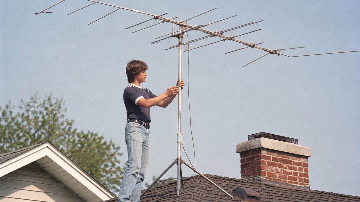 13 Jobs Every High School Kid Could Get That Don't Exist Anymore 12 Teen installing a rooftop TV antenna