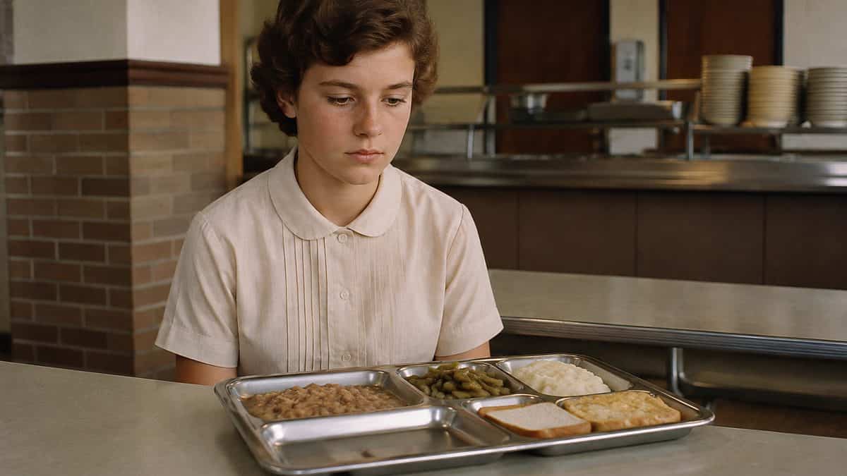School Punishments That Were Legal Then But Would Be Criminal Now 12 Neutral student with vintage cafeteria tray