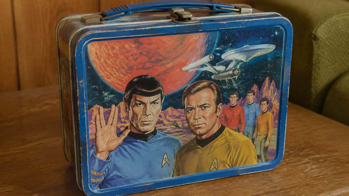 16 Things Everyone Collected That Are Worth Big Money Today 16 Real photograph of a vintage Star Trek lunch box.