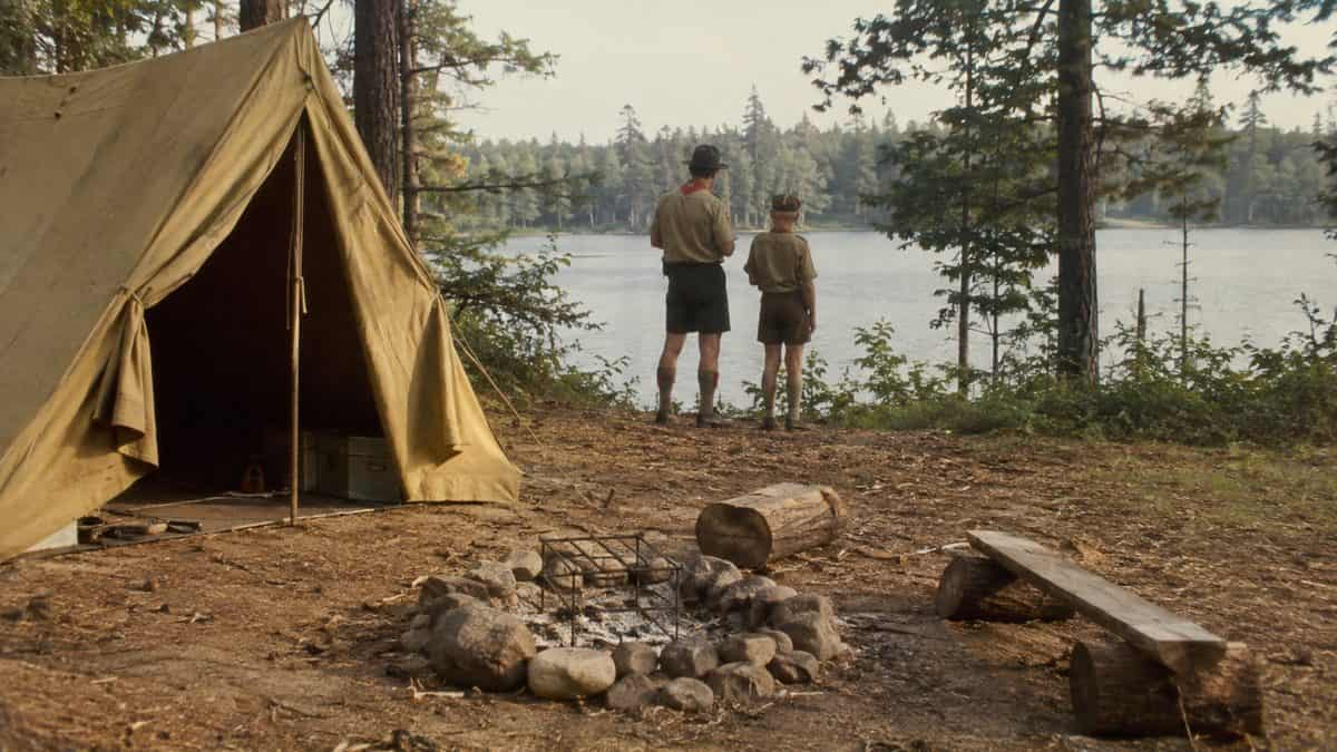 Scout troop camping