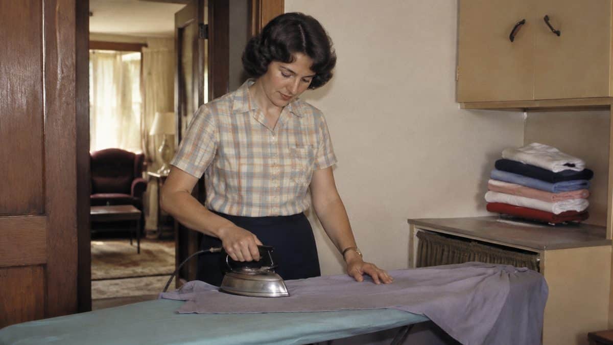 Household Skills Worth Relearning That Could Save You Thousands 14 Authentic mid-century photo of a woman ironing