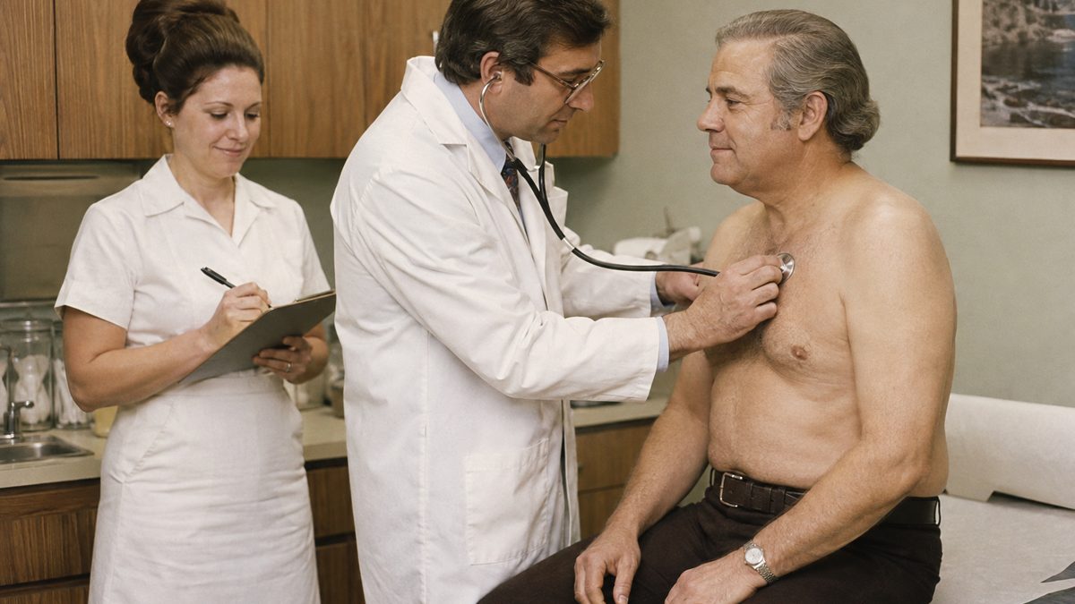 What 1970s Doctors Did That Would Lead to Lawsuits Today 8 Doctor examining a patient with a nurse present